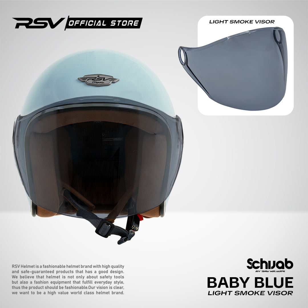 (Bundle) Helm RSV SC Hijab Series + Extra Visor Light Smoke [All Color]  | Helm Hijab | Half Face