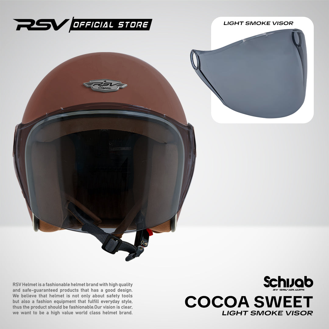 (Bundle) Helm RSV SC Hijab Series + Extra Visor Light Smoke [All Color]  | Helm Hijab | Half Face