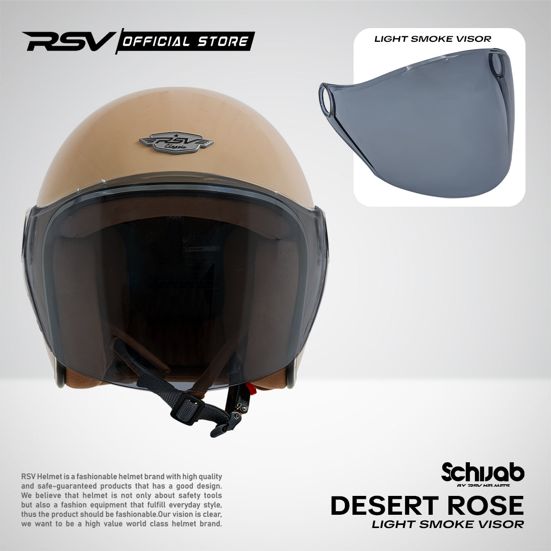 (Bundle) Helm RSV SC Hijab Series + Extra Visor Light Smoke [All Color]  | Helm Hijab | Half Face