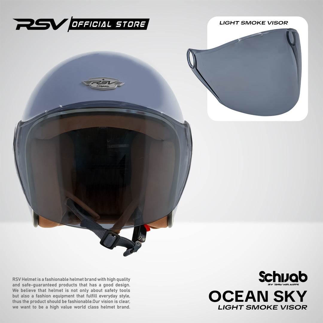 (Bundle) Helm RSV SC Hijab Series + Extra Visor Light Smoke [All Color]  | Helm Hijab | Half Face