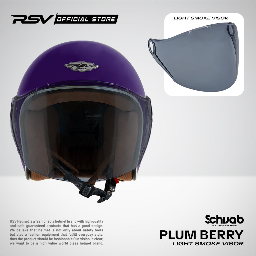(Bundle) Helm RSV SC Hijab Series + Extra Visor Light Smoke [All Color]  | Helm Hijab | Half Face