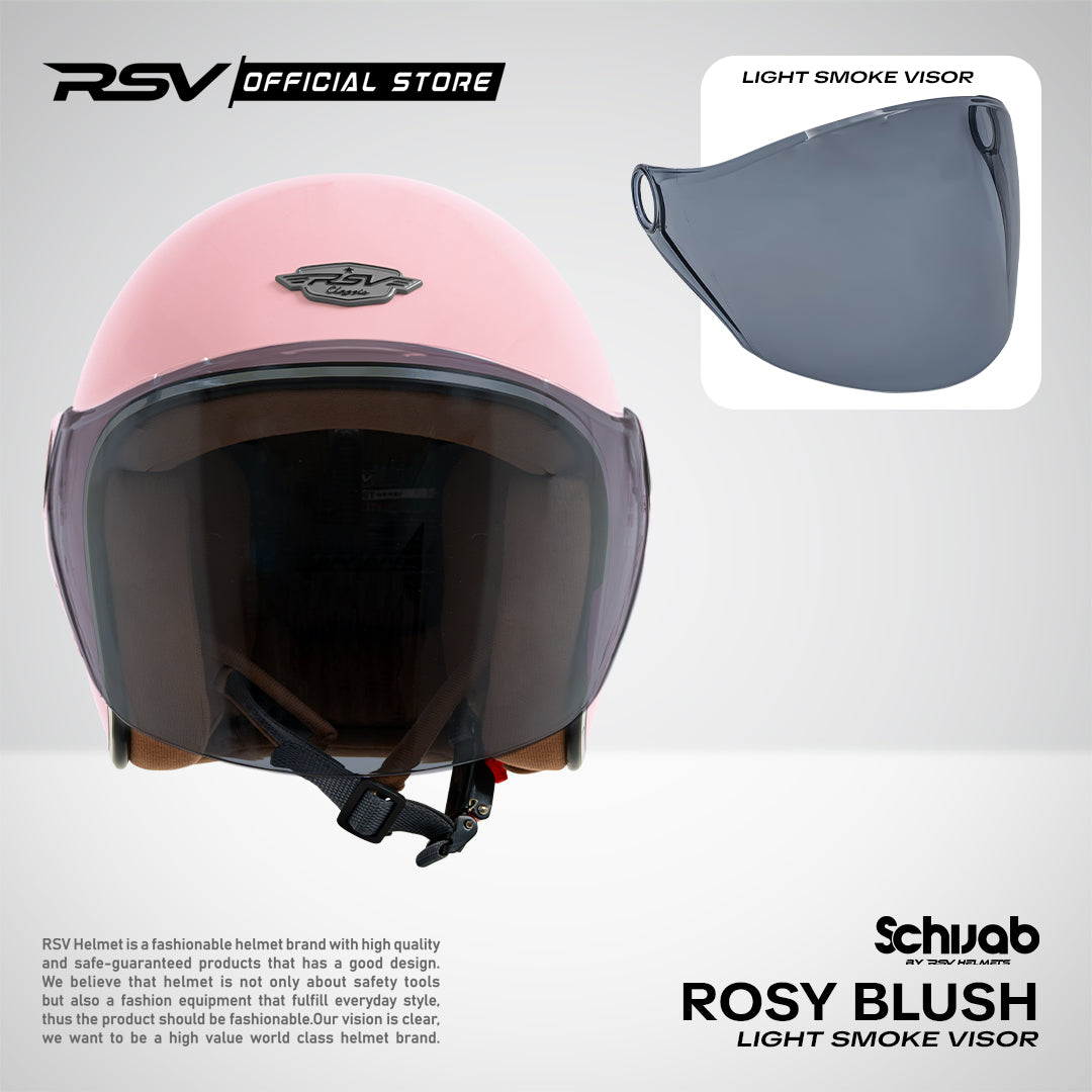 (Bundle) Helm RSV SC Hijab Series + Extra Visor Light Smoke [All Color]  | Helm Hijab | Half Face