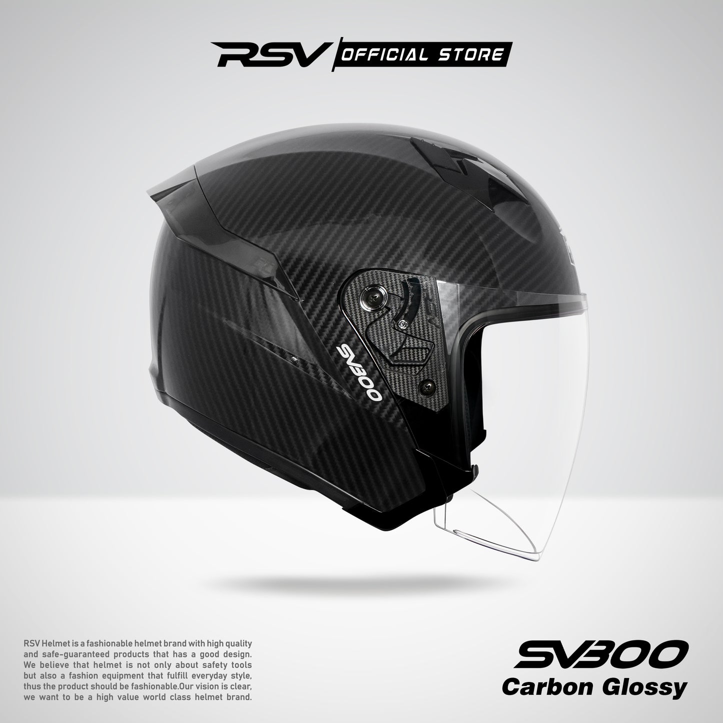 RSV X TVS SV300 CARBON GLOSSY DOUBLE VISOR