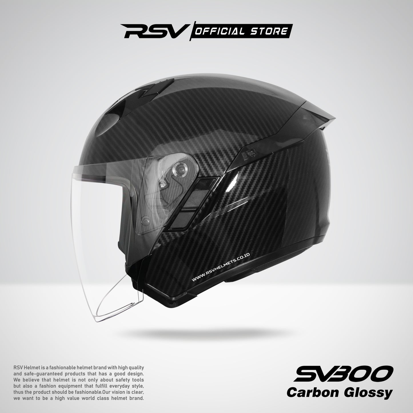 RSV X TVS SV300 CARBON GLOSSY DOUBLE VISOR