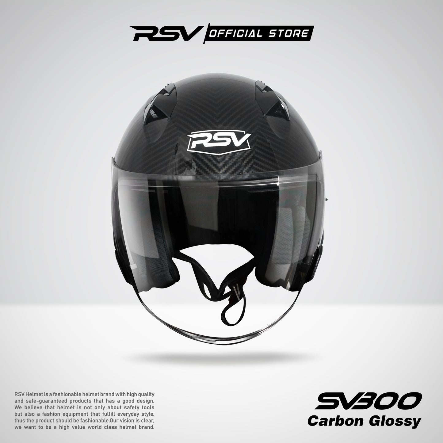 RSV X TVS SV300 CARBON GLOSSY DOUBLE VISOR