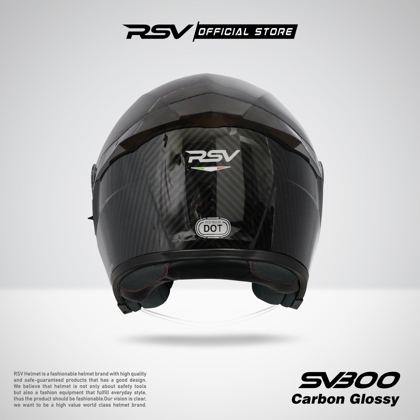 RSV X TVS SV300 CARBON GLOSSY DOUBLE VISOR