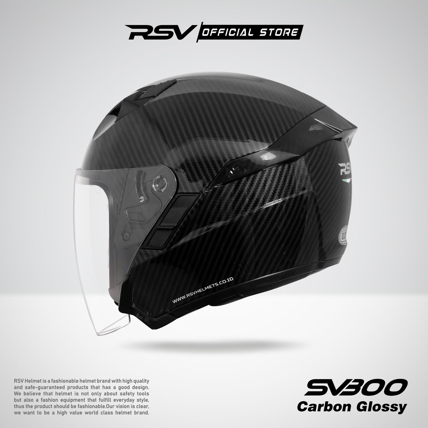 RSV X TVS SV300 CARBON GLOSSY DOUBLE VISOR