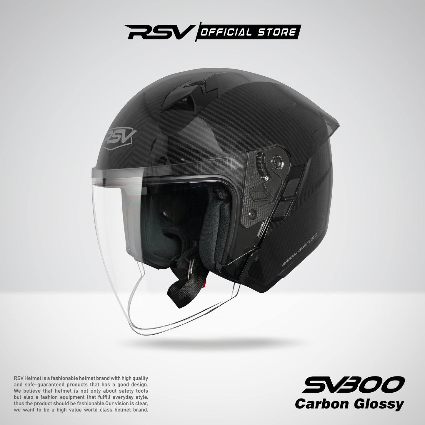 RSV SV300 CARBON GLOSSY DOUBLE VISOR