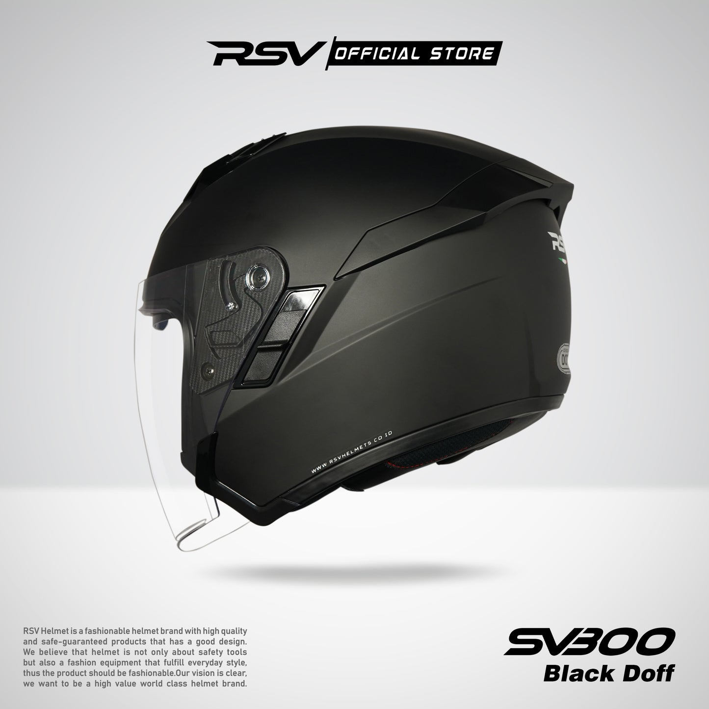 RSV X TVS SV300 BLACK DOFF DOUBLE VISOR