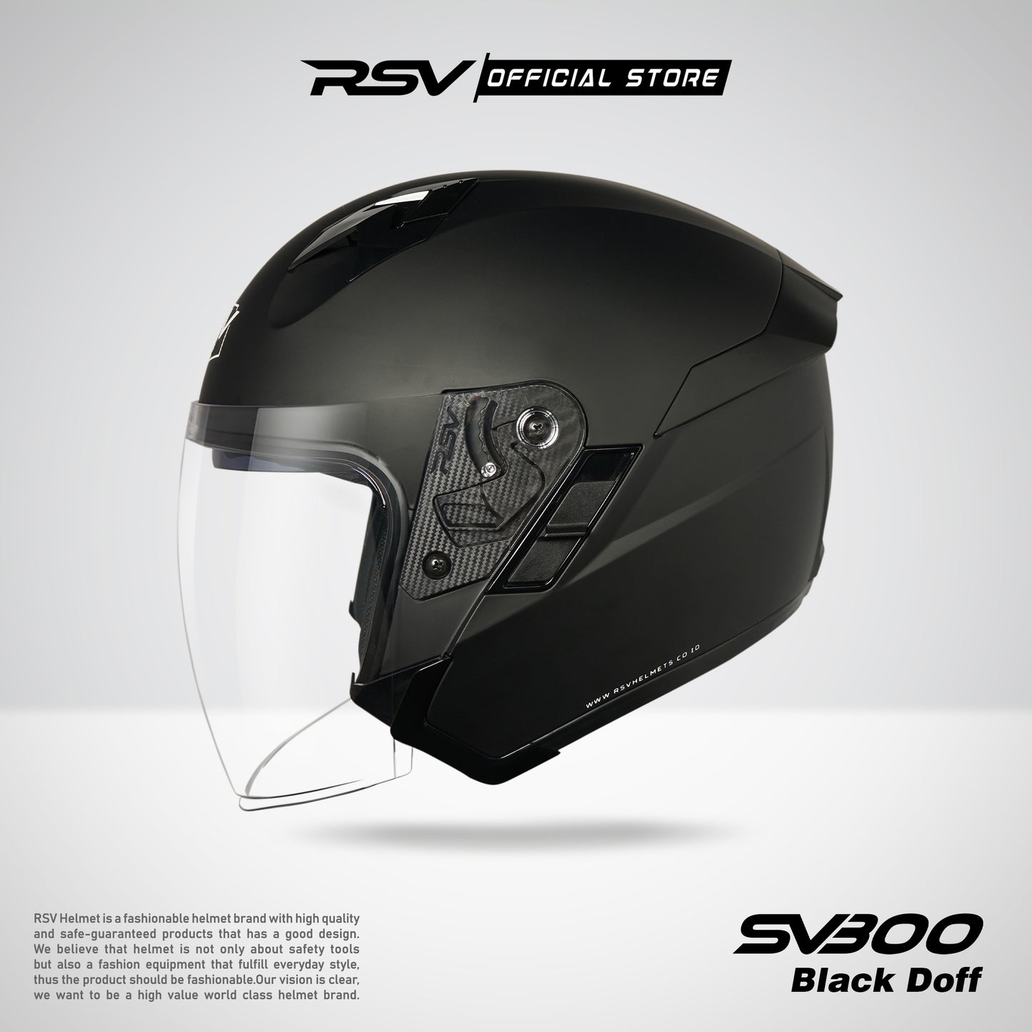 RSV X TVS SV300 BLACK DOFF DOUBLE VISOR