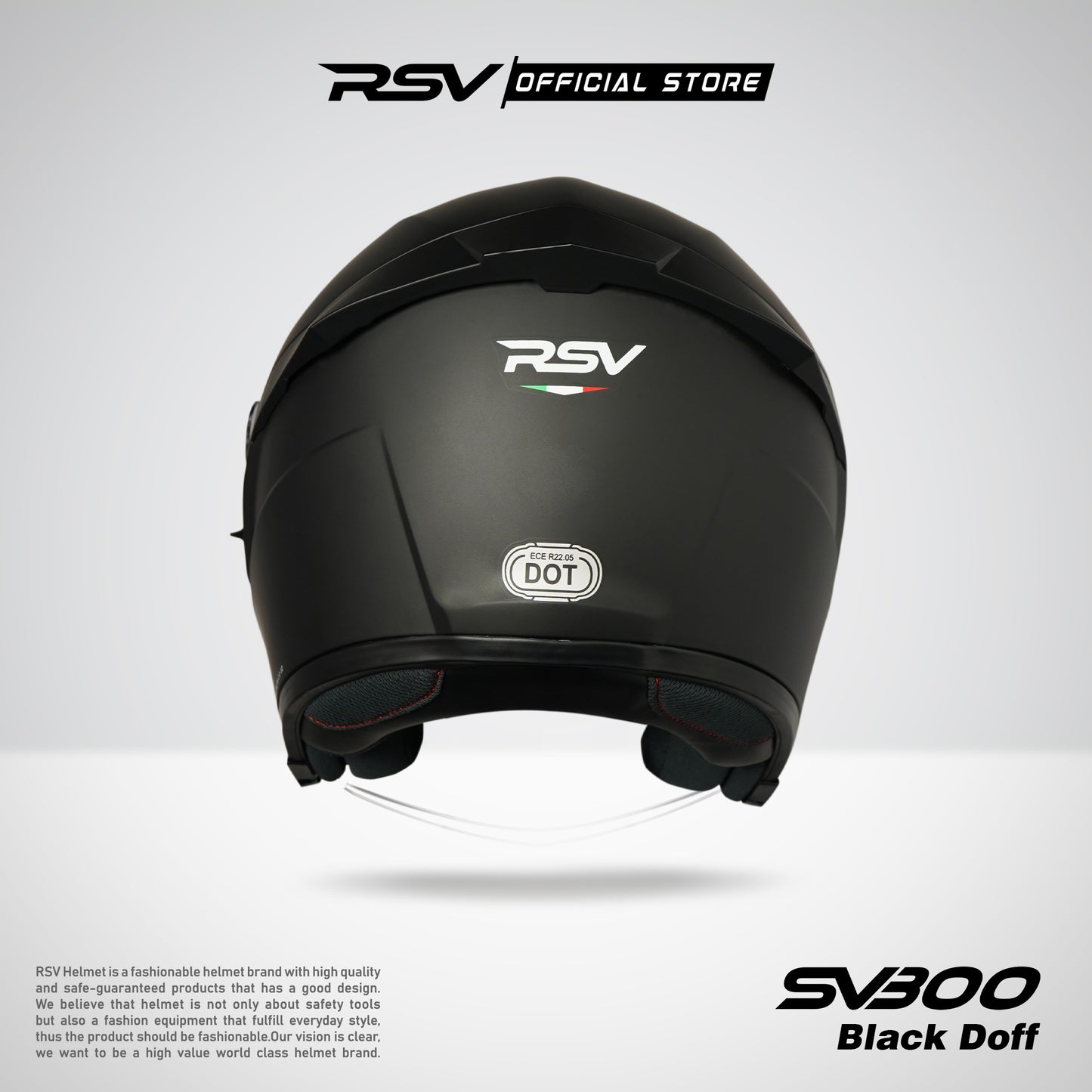 RSV X TVS SV300 BLACK DOFF DOUBLE VISOR