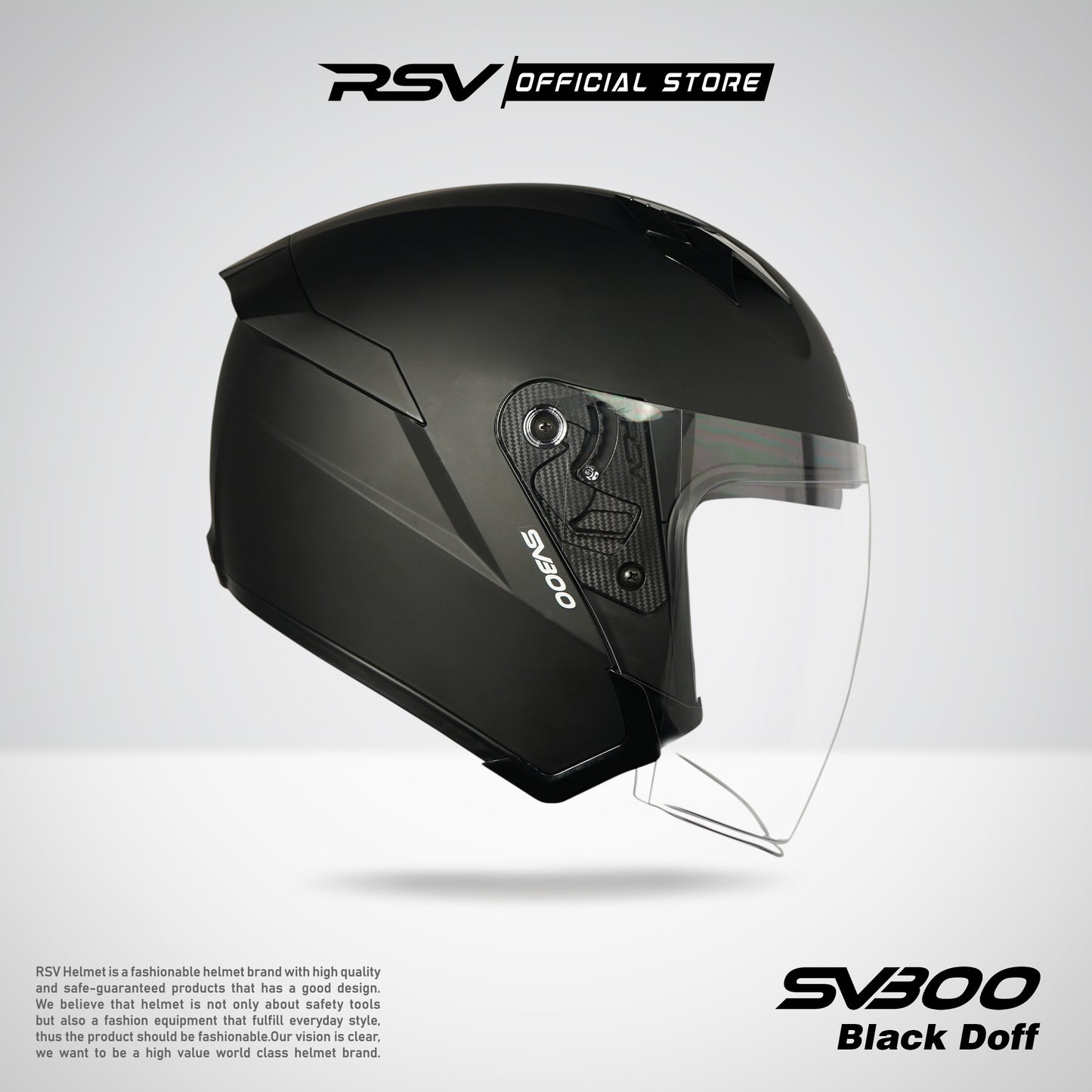 RSV X TVS SV300 BLACK DOFF DOUBLE VISOR
