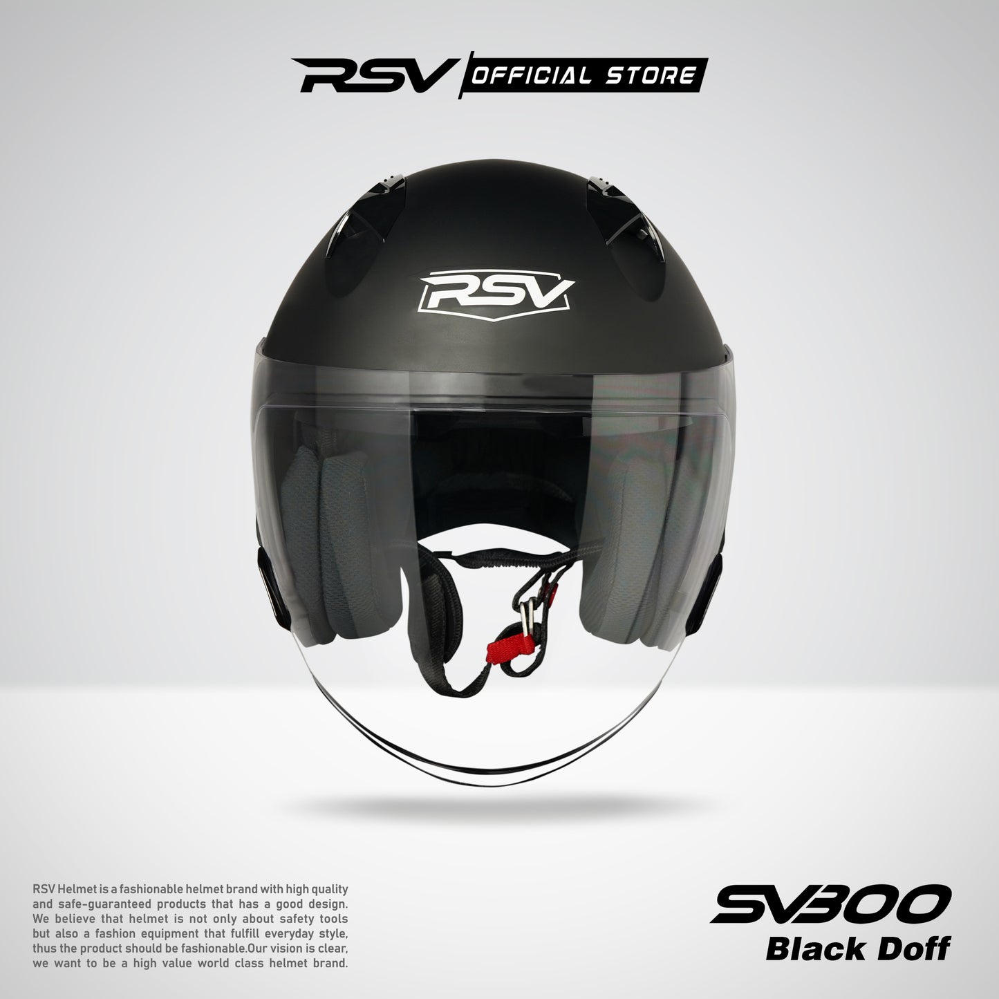 RSV X TVS SV300 BLACK DOFF DOUBLE VISOR