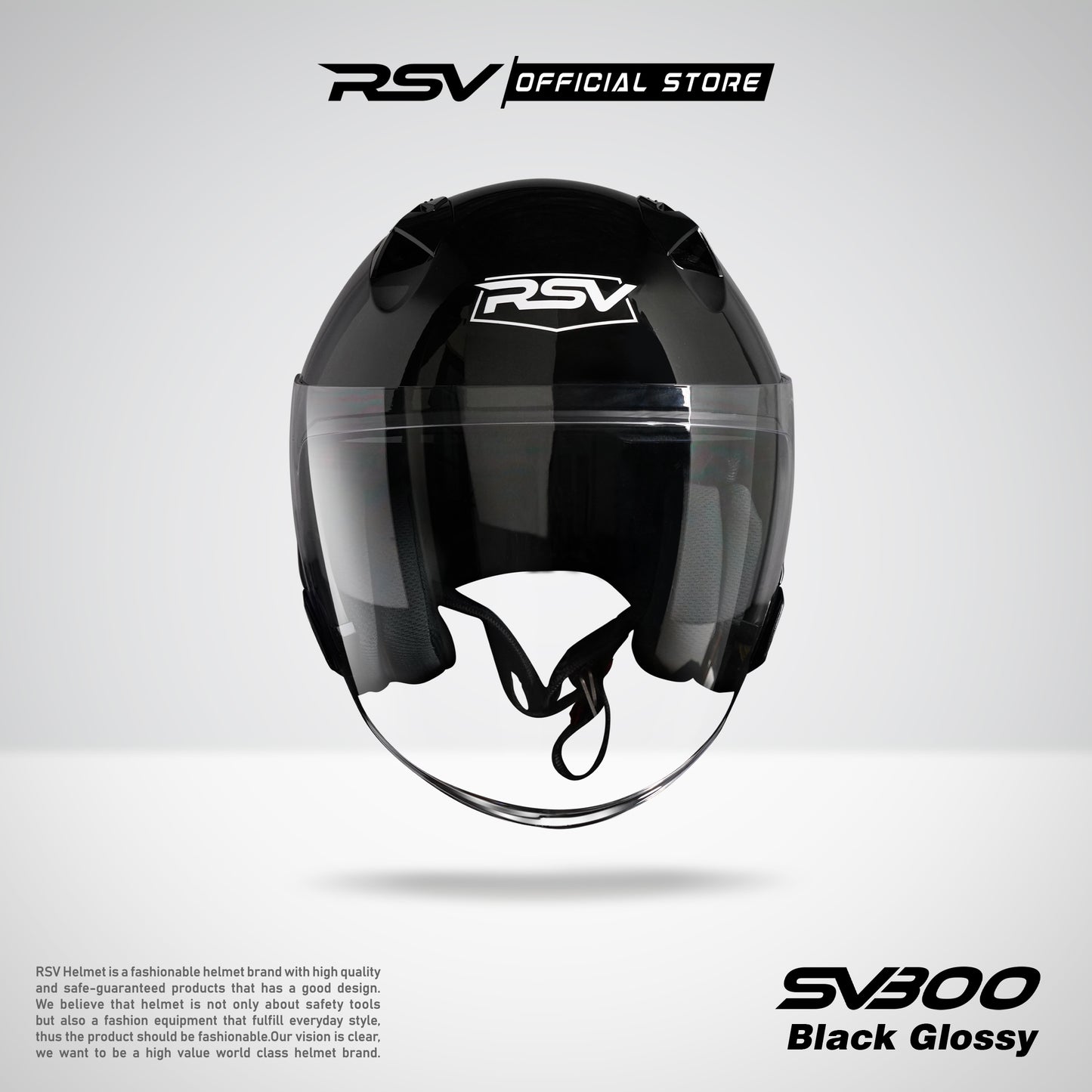 RSV SV300 BLACK GLOSSY DOUBLE VISOR