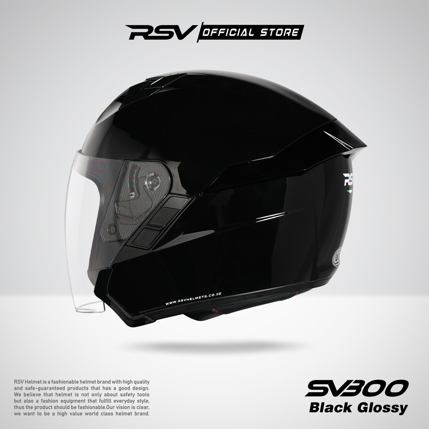 RSV SV300 BLACK GLOSSY DOUBLE VISOR