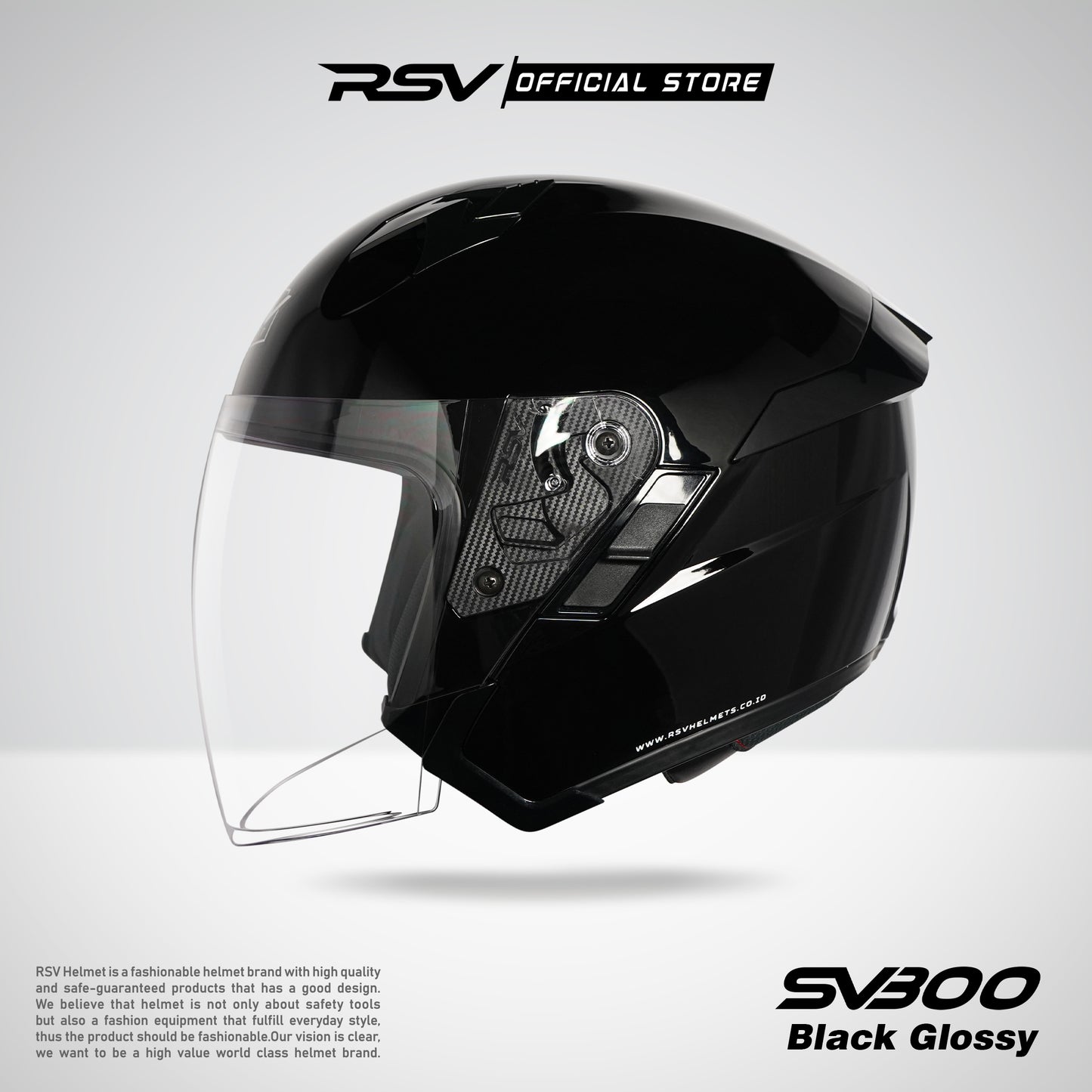 RSV SV300 BLACK GLOSSY DOUBLE VISOR