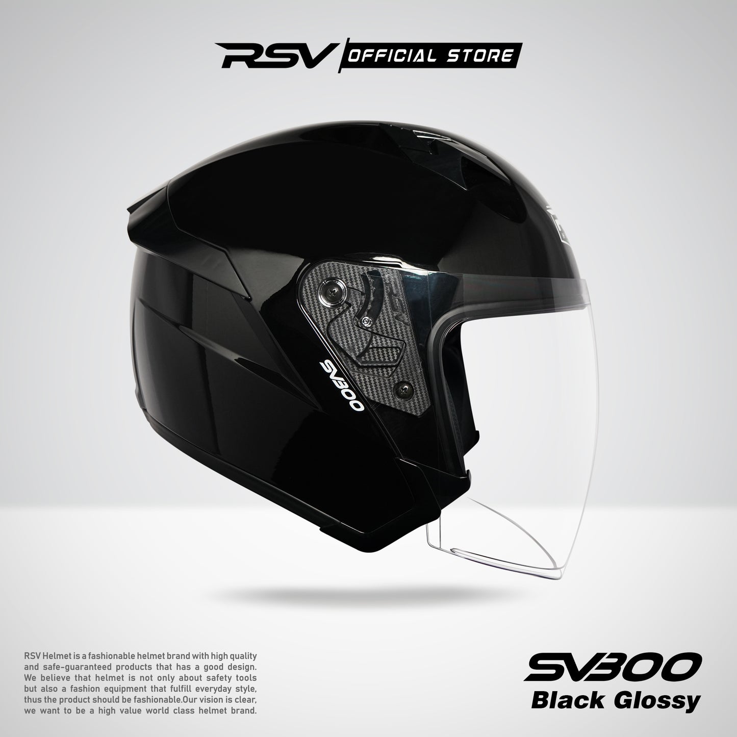 RSV SV300 BLACK GLOSSY DOUBLE VISOR