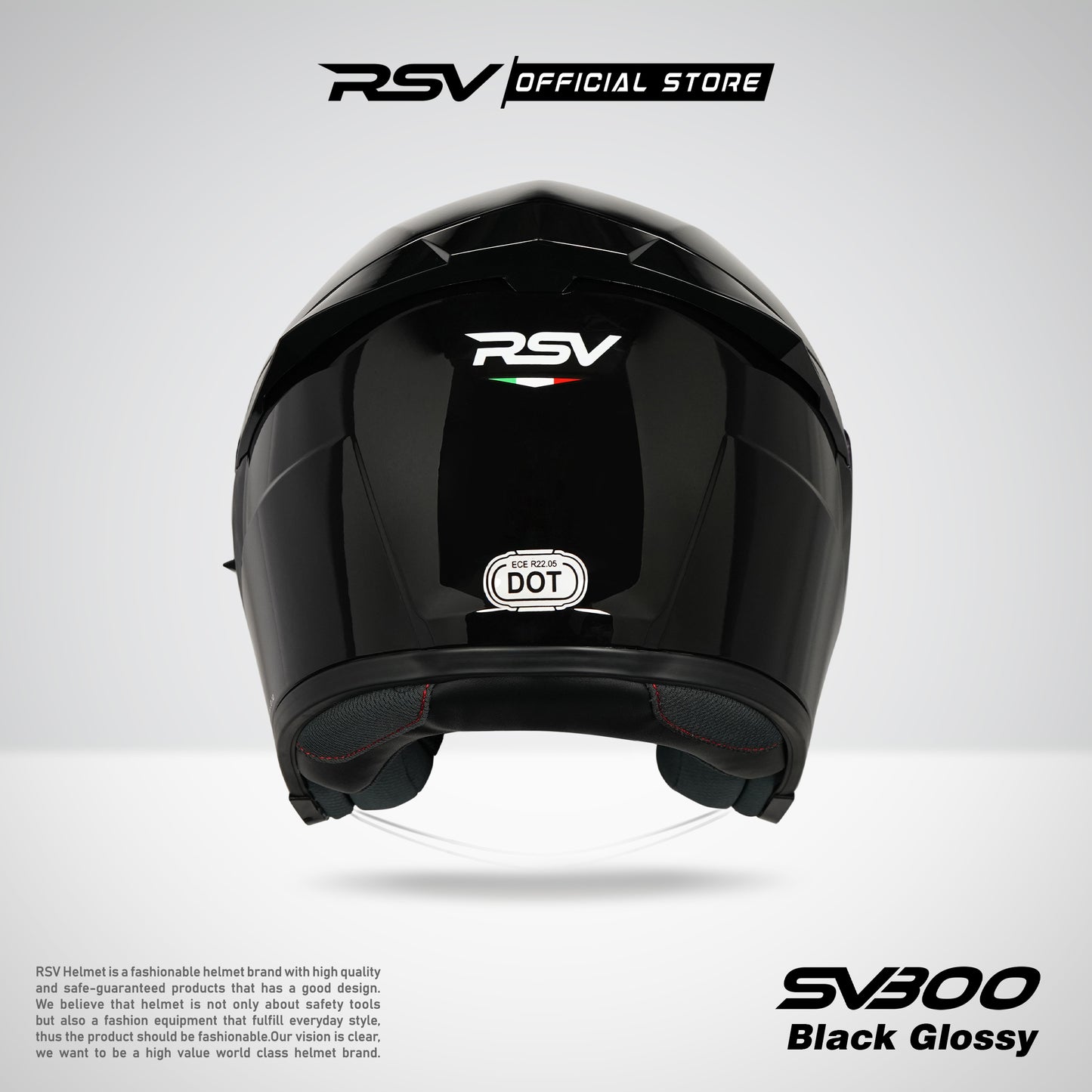RSV X TVS SV300 BLACK GLOSSY DOUBLE VISOR