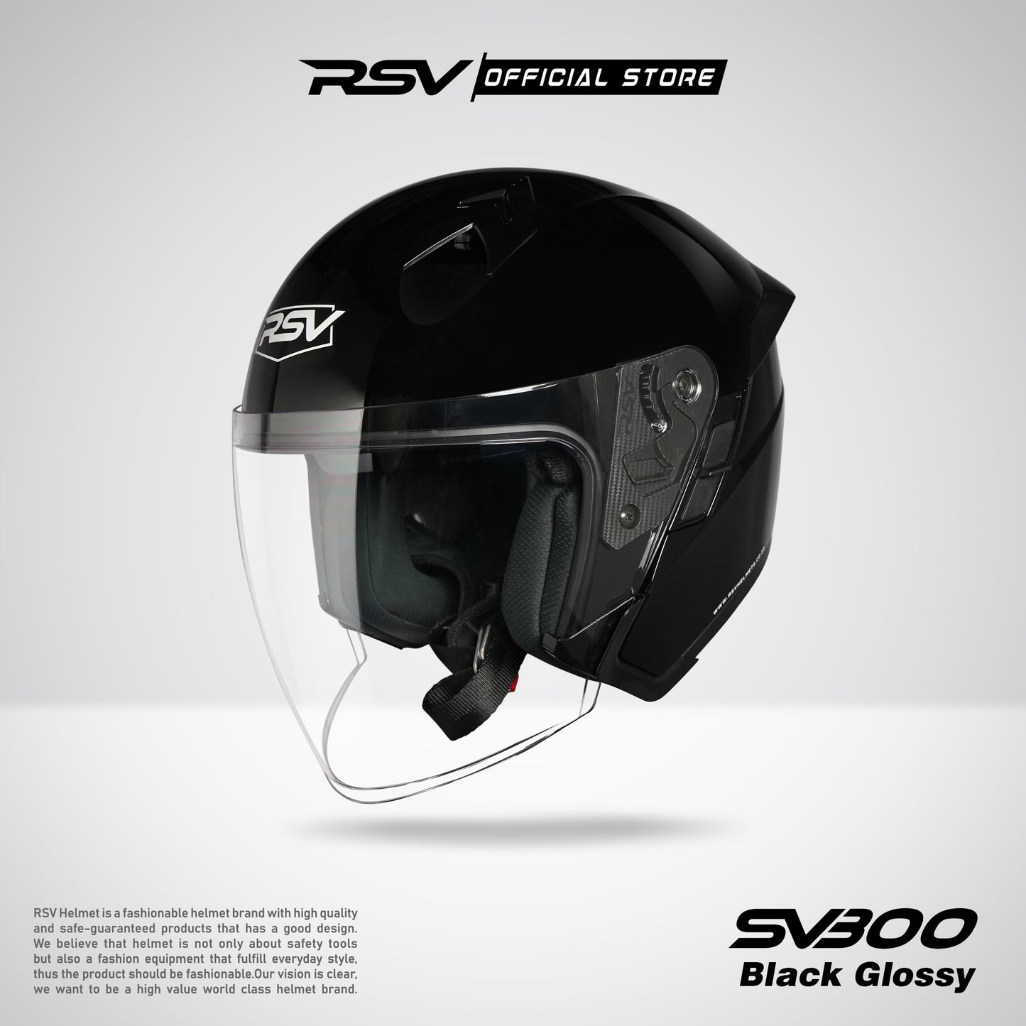 RSV X TVS SV300 BLACK GLOSSY DOUBLE VISOR