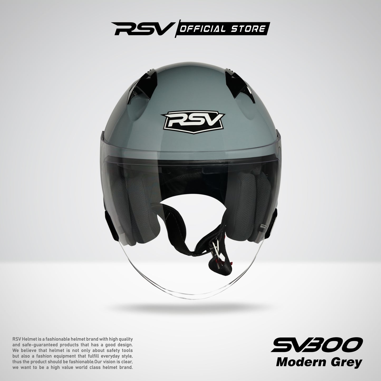 RSV X TVS SV300 MODERN GREY DOUBLE VISOR