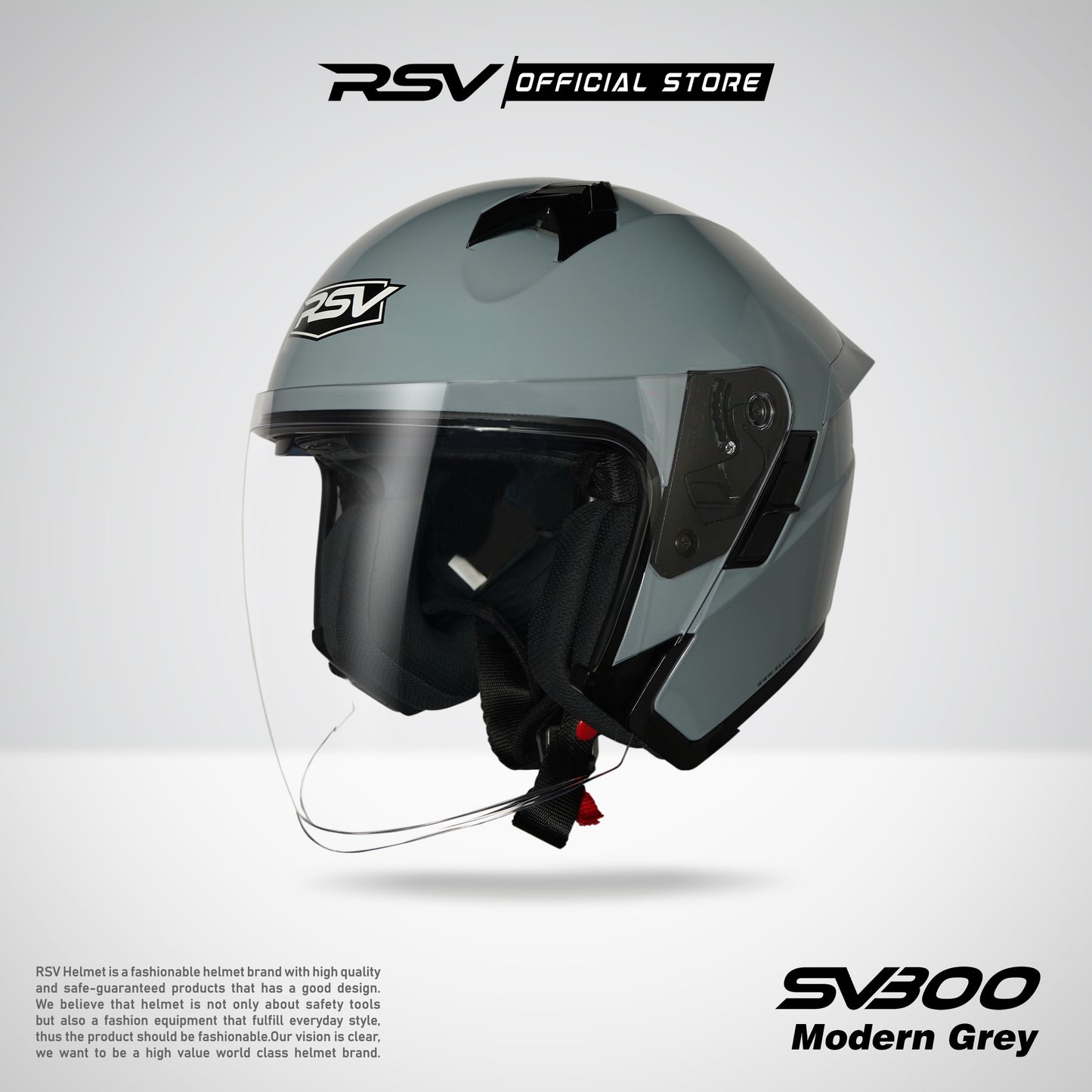 RSV X TVS SV300 MODERN GREY DOUBLE VISOR