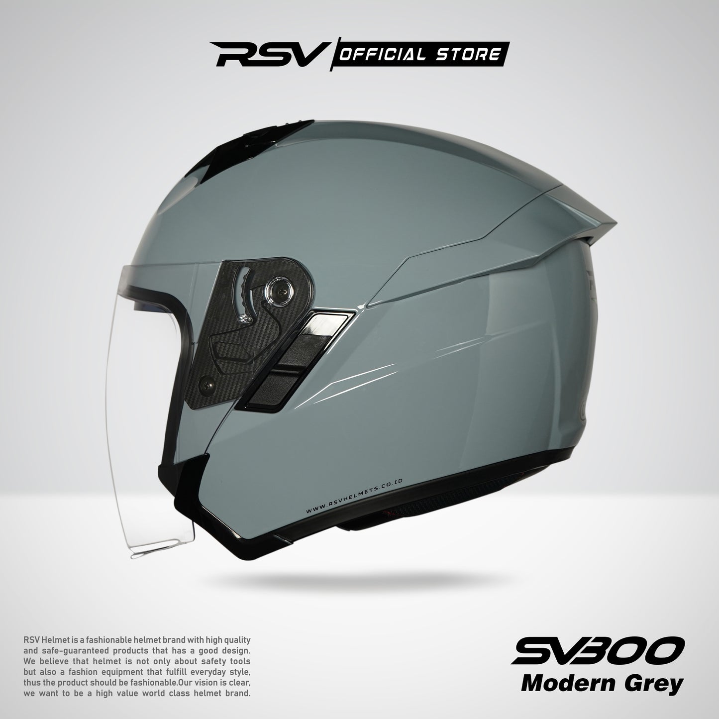 RSV X TVS SV300 MODERN GREY DOUBLE VISOR