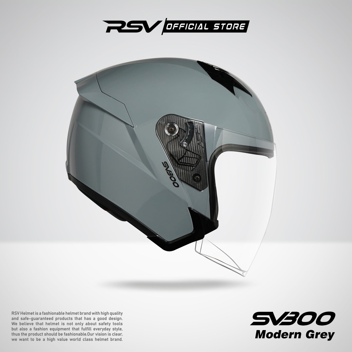 RSV X TVS SV300 MODERN GREY DOUBLE VISOR