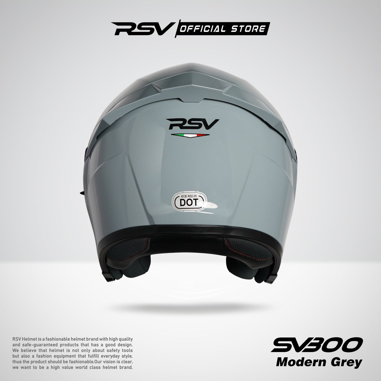 RSV X TVS SV300 MODERN GREY DOUBLE VISOR