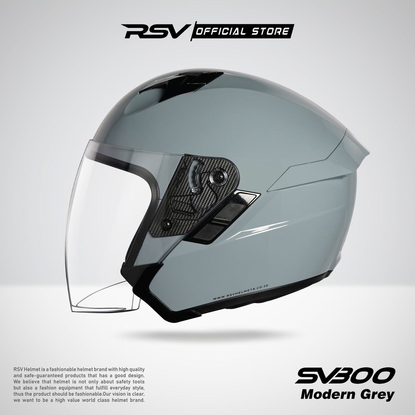 RSV X TVS SV300 MODERN GREY DOUBLE VISOR