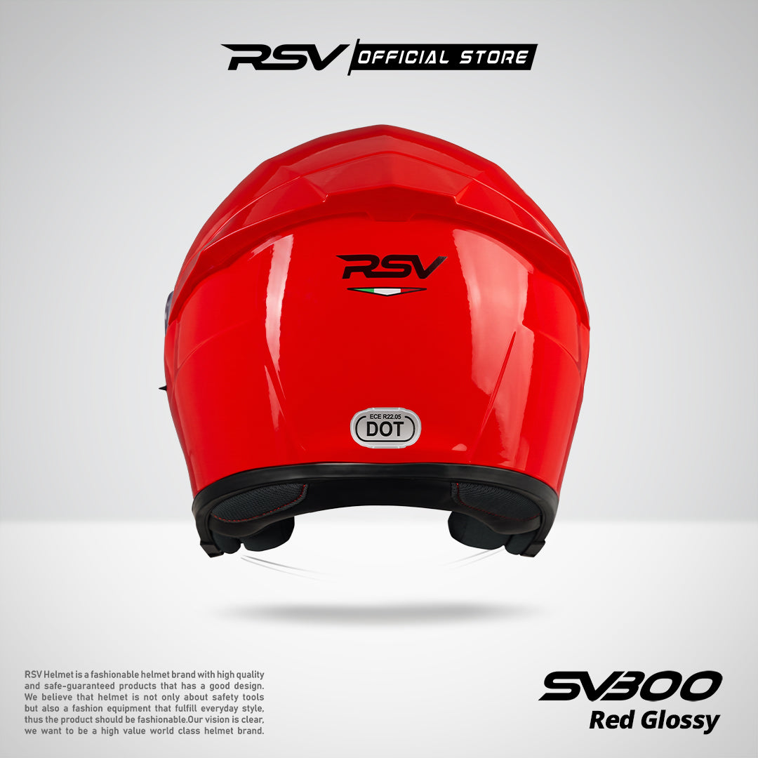 HELM Half Face RSV SV300 RED GLOSSY Motorcycle