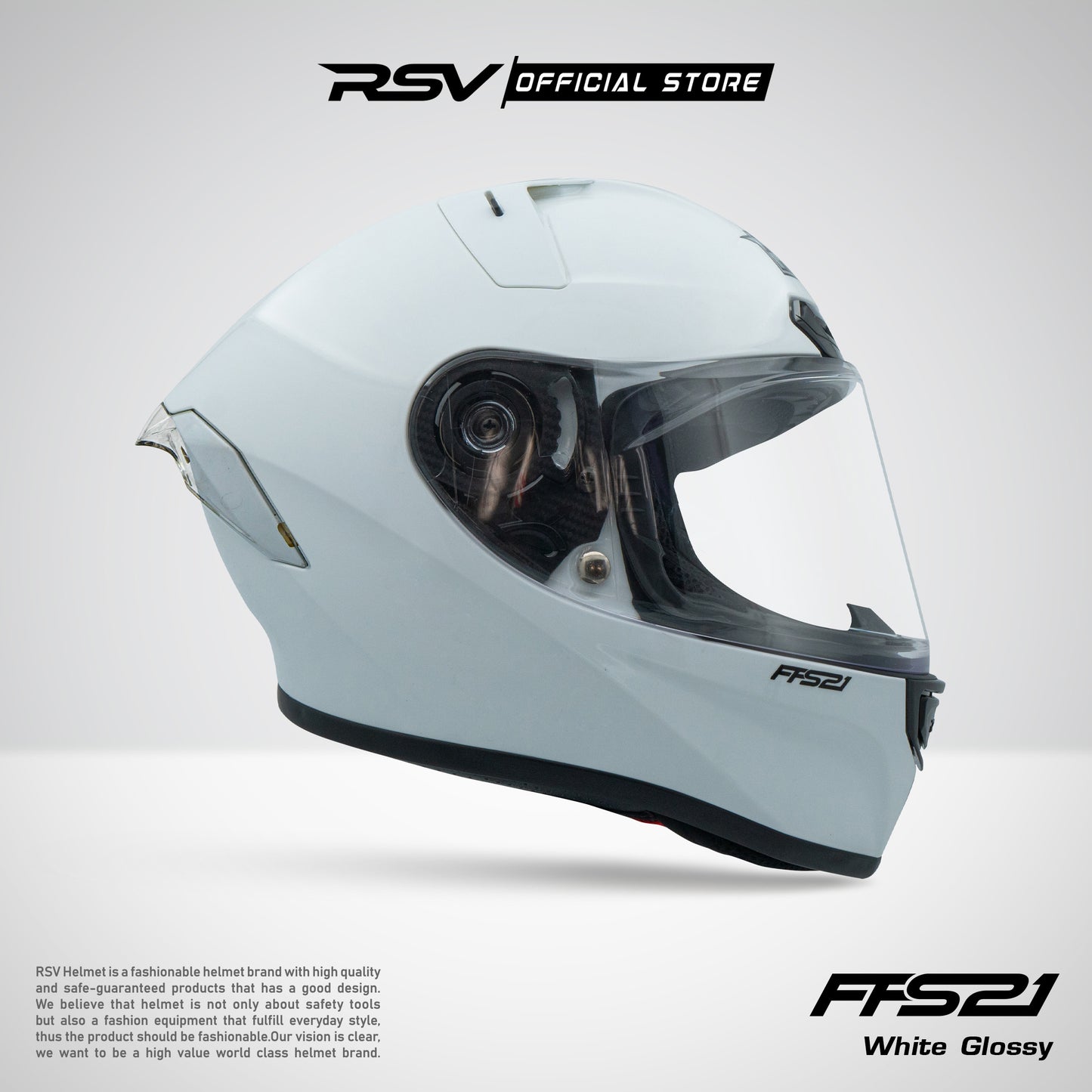 HELM RSV X TVS FFS21 WHITE GLOSSY