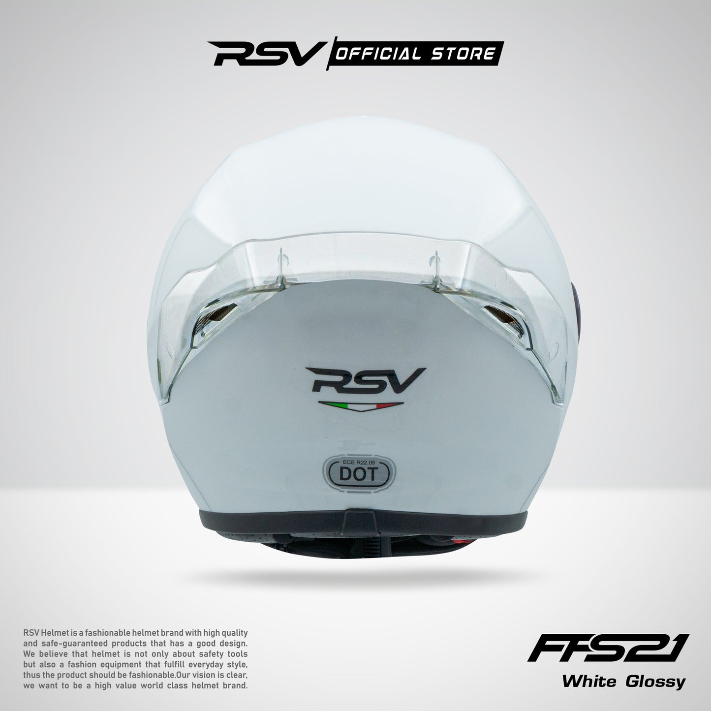 HELM RSV X TVS FFS21 WHITE GLOSSY