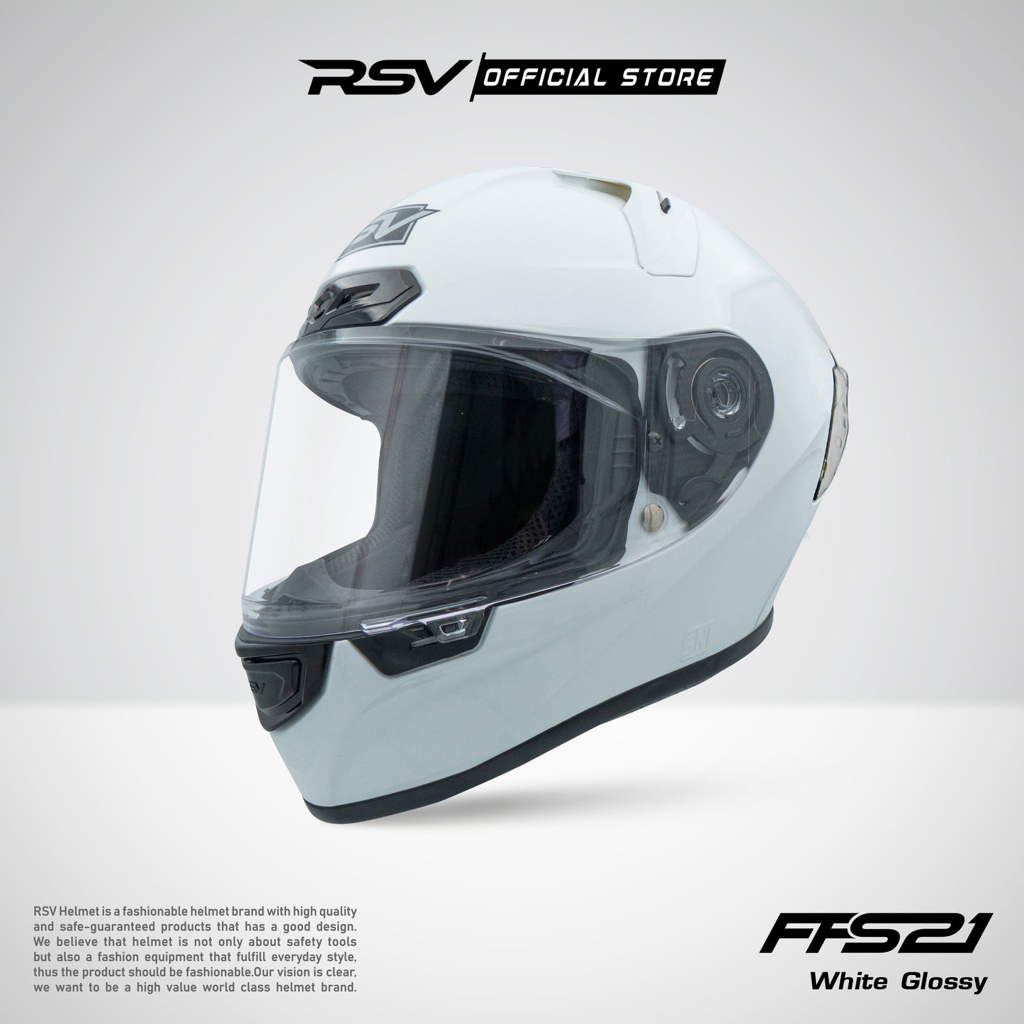 HELM RSV X TVS FFS21 WHITE GLOSSY