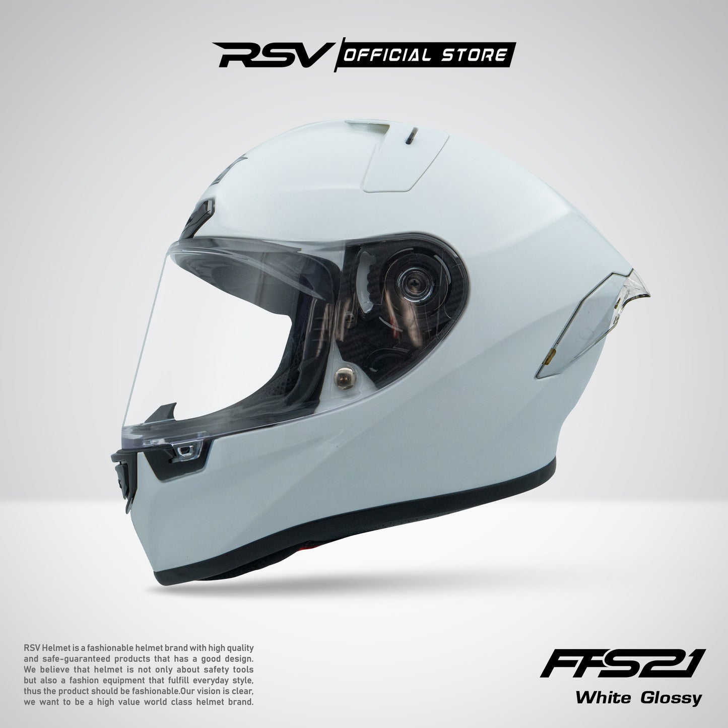 HELM RSV X TVS FFS21 WHITE GLOSSY