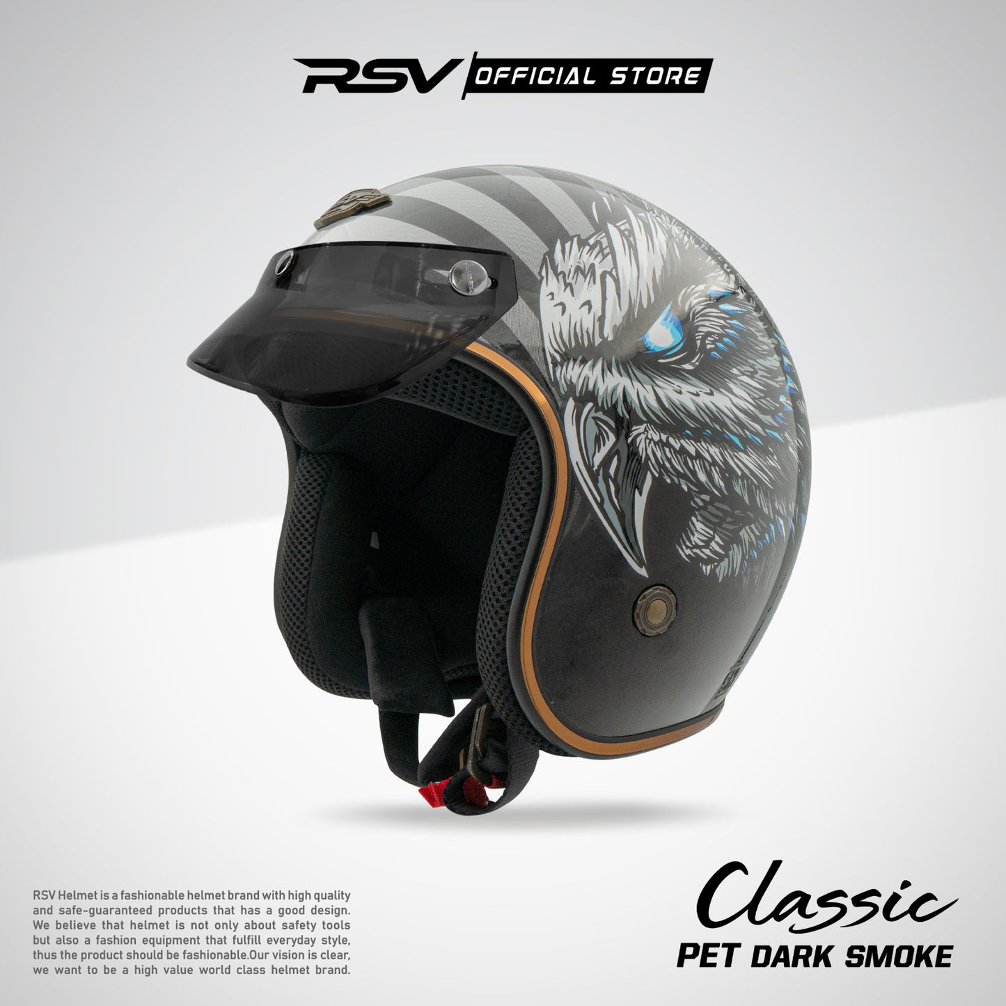 RSV HELM CLASSIC  BLACK DOFF