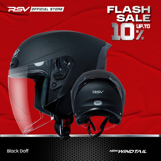 RSV NEW WINDTAIL BLACK MATTE SINGLE VISOR