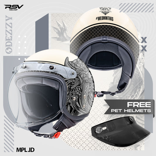 RSV Helmets x MPL ID Exclusive Collaboration MPL ID - Helm RSV Classic Odezzy (Limited Edition Series) - Helm Half Face Retro