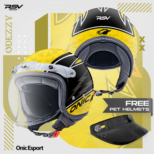 RSV Helmets x ONIC ESPORT Exclusive Collaboration MPL ID - Helm RSV Classic Odezzy (Limited Edition Series) - Helm Half Face Retro