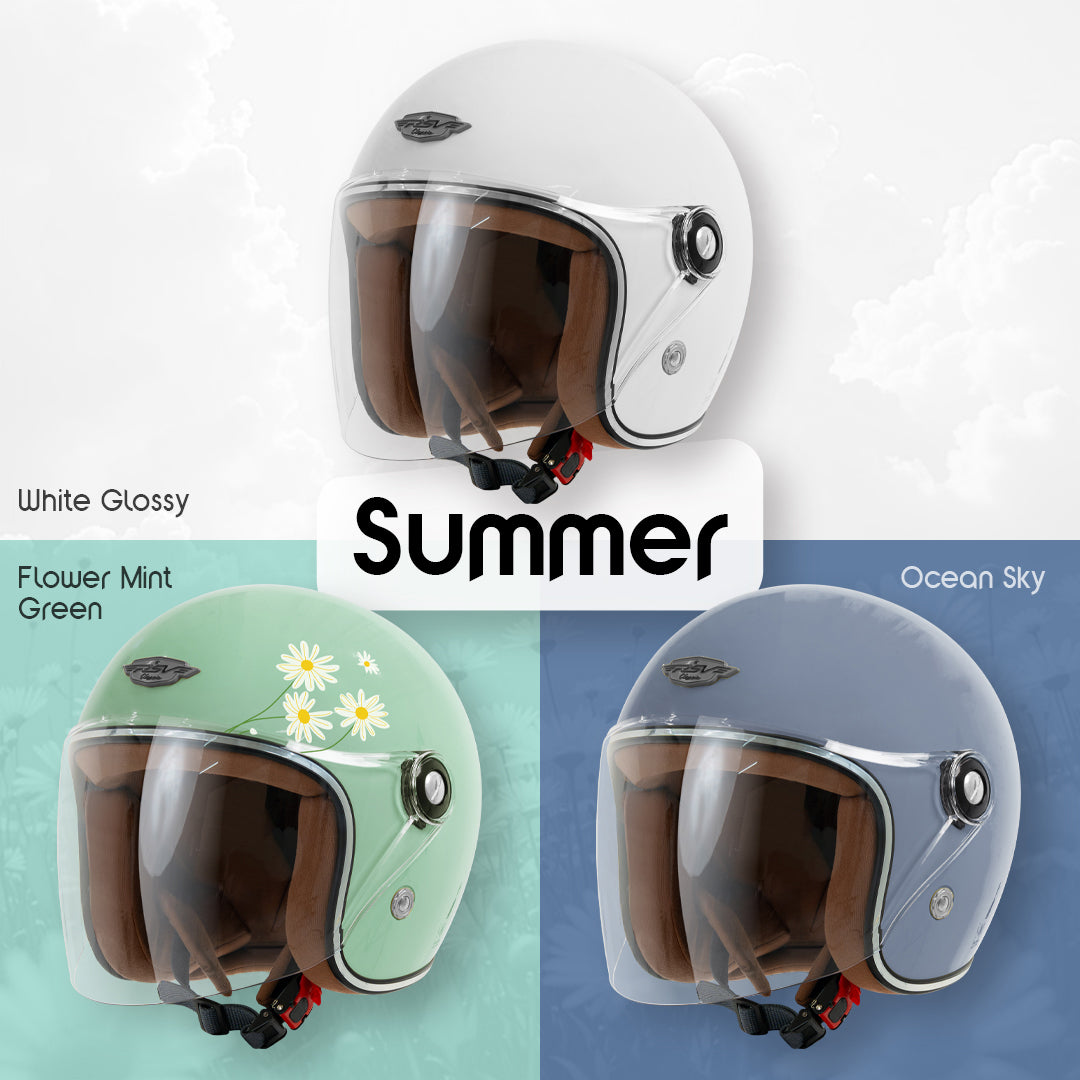 RSV SC Hijab Retro Classic – Helm Half Face Hijab Friendly [Helm Only Fullset | All Color]