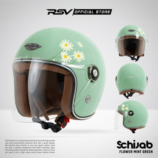 RSV SC Hijab Retro Classic – Helm Half Face Hijab Friendly [Helm Only Fullset | All Color]