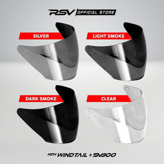 Visor SV300 & New Windtail Series ( Clear, Dark Smoke, Light Smoke & Iridium Silver )