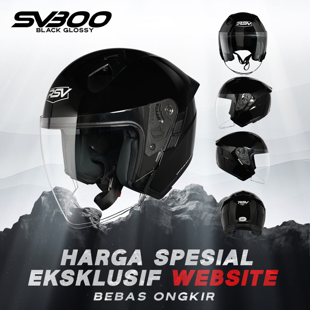 RSV SV300 BLACK GLOSSY DOUBLE VISOR