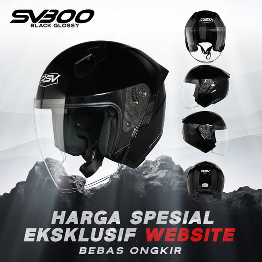 RSV SV300 BLACK GLOSSY DOUBLE VISOR