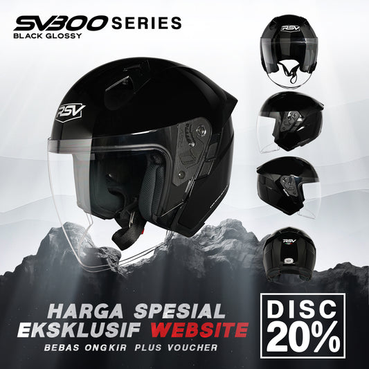 RSV SV300 BLACK GLOSSY DOUBLE VISOR