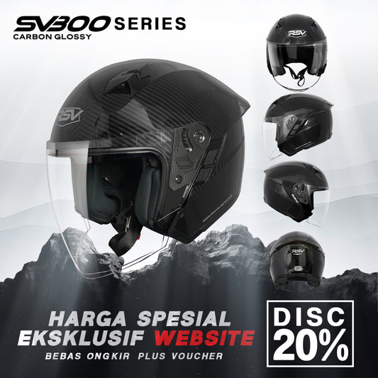 RSV SV300 CARBON GLOSSY DOUBLE VISOR