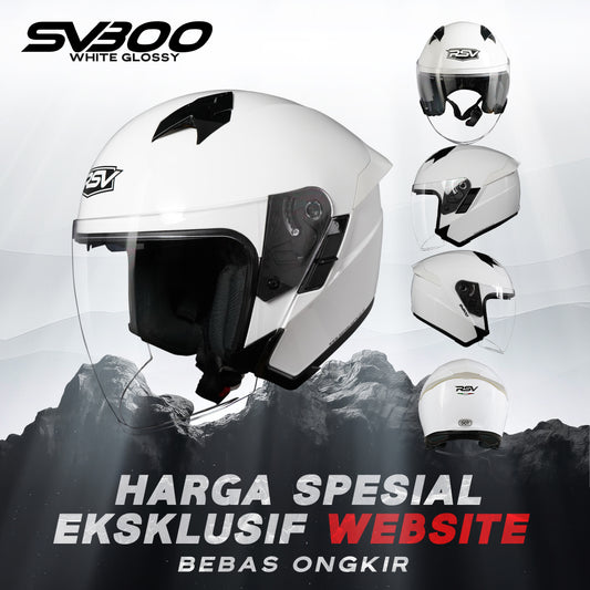 RSV SV300 WHITE GLOSSY DOUBLE VISOR