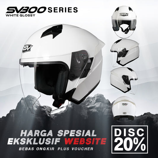 RSV SV300 WHITE GLOSSY DOUBLE VISOR