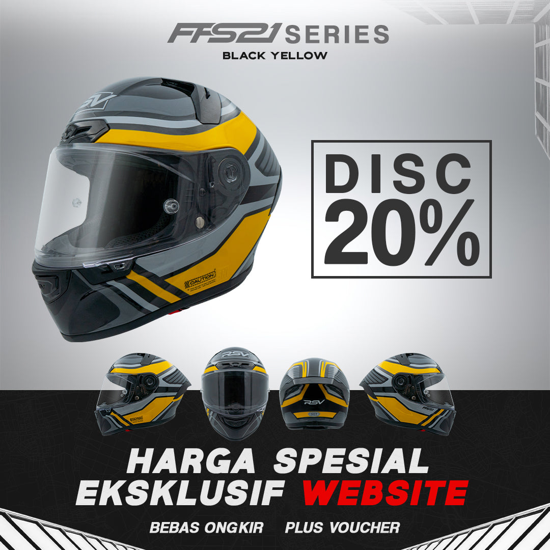 HELM RSV FFS21 BLACK & YELLOW