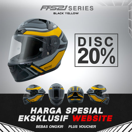 HELM RSV FFS21 BLACK & YELLOW