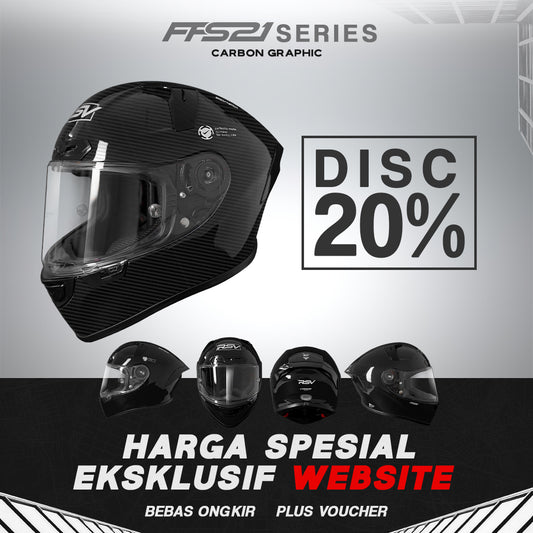 Helm RSV FFS21 Motif Carbon Graphic Glossy -  Helm Full Face [Exclusive Launching]